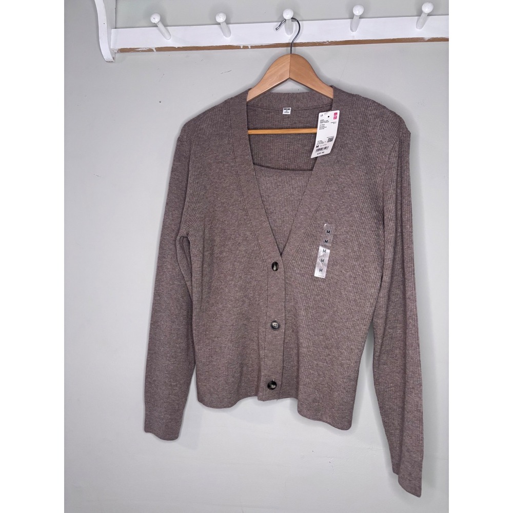 Uniqlo Ribbed Set Minimal Capsule Everyday Neutral Size M L NWT - Picture 9 of 9